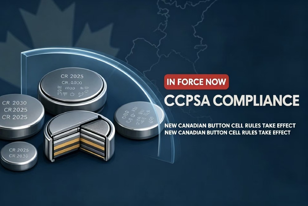 Effective immediately! New Canadian regulations on button batteries are implemented, and export comp