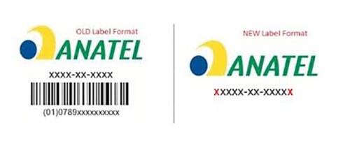  Anatel certification label