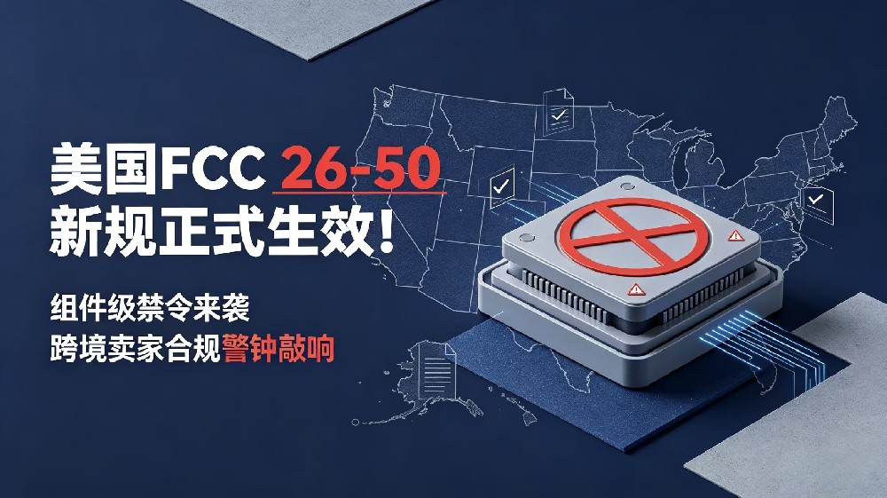 美国FCC 26-50新规正式生效！组件级禁令来袭，跨境卖家合规警钟敲响